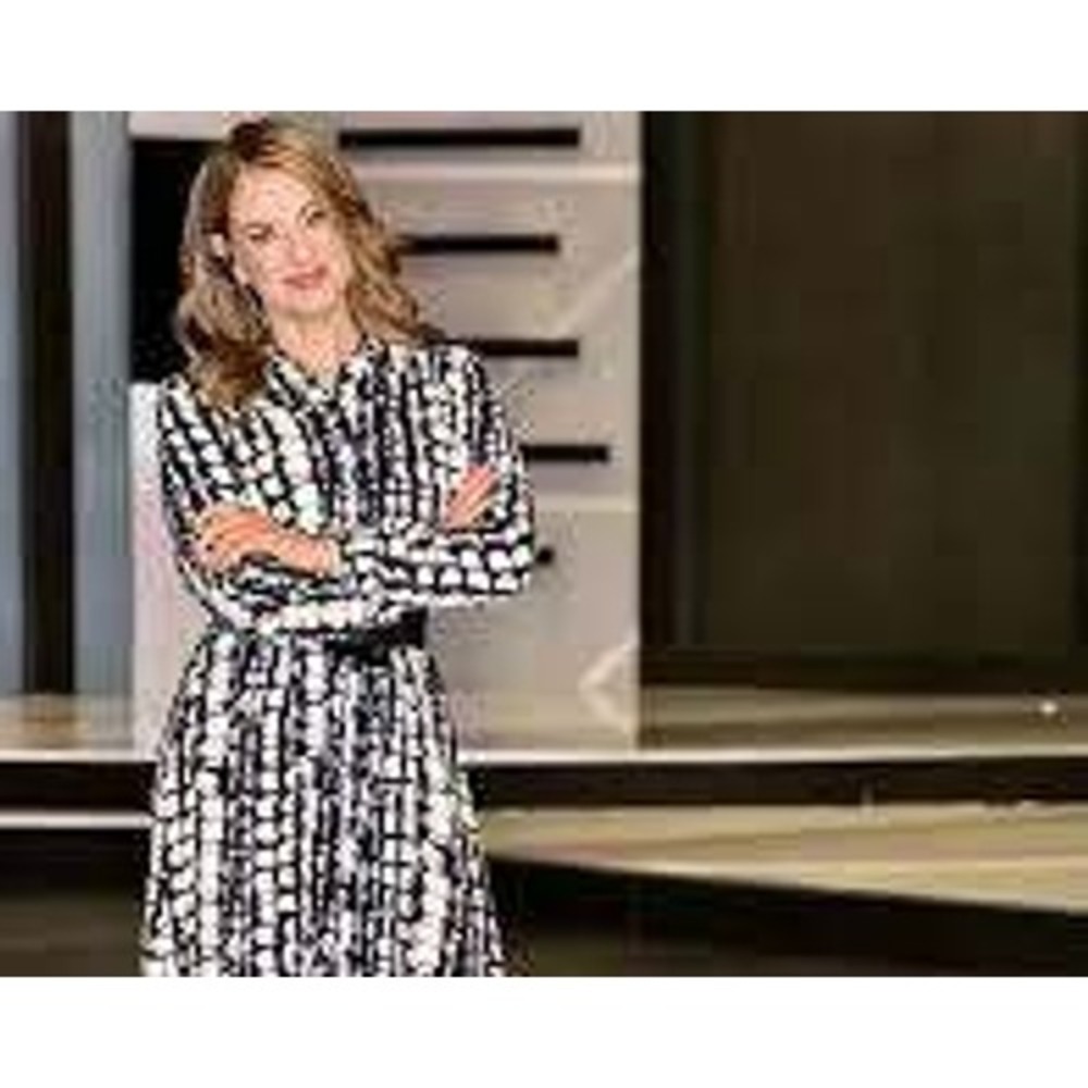 Zara NEW Black White Geometric Mindy Midi Shirt Dress Monochrome Mod Office